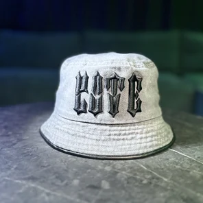 Панама Love Hate серая