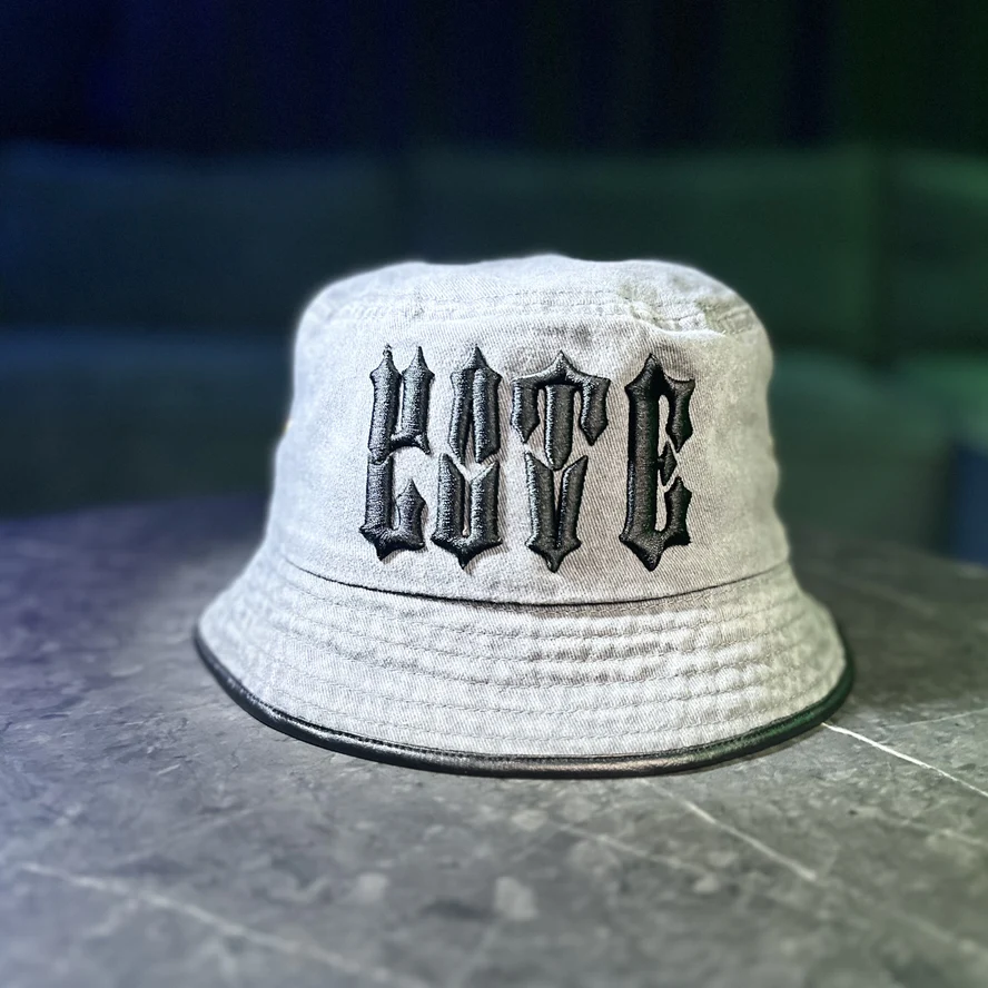 Панама Love Hate серая